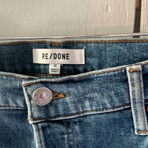 Re/Done 90s High Rise Ankle Crop Jeans Size 32 New - Picture 9 of 11